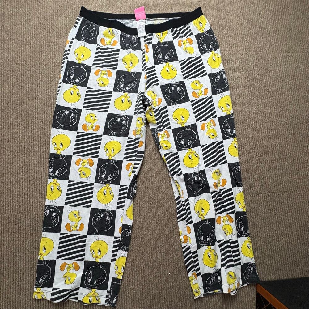 Vintage 90’s Looney Tunes Tweety Bird Pajama Pants Size Large